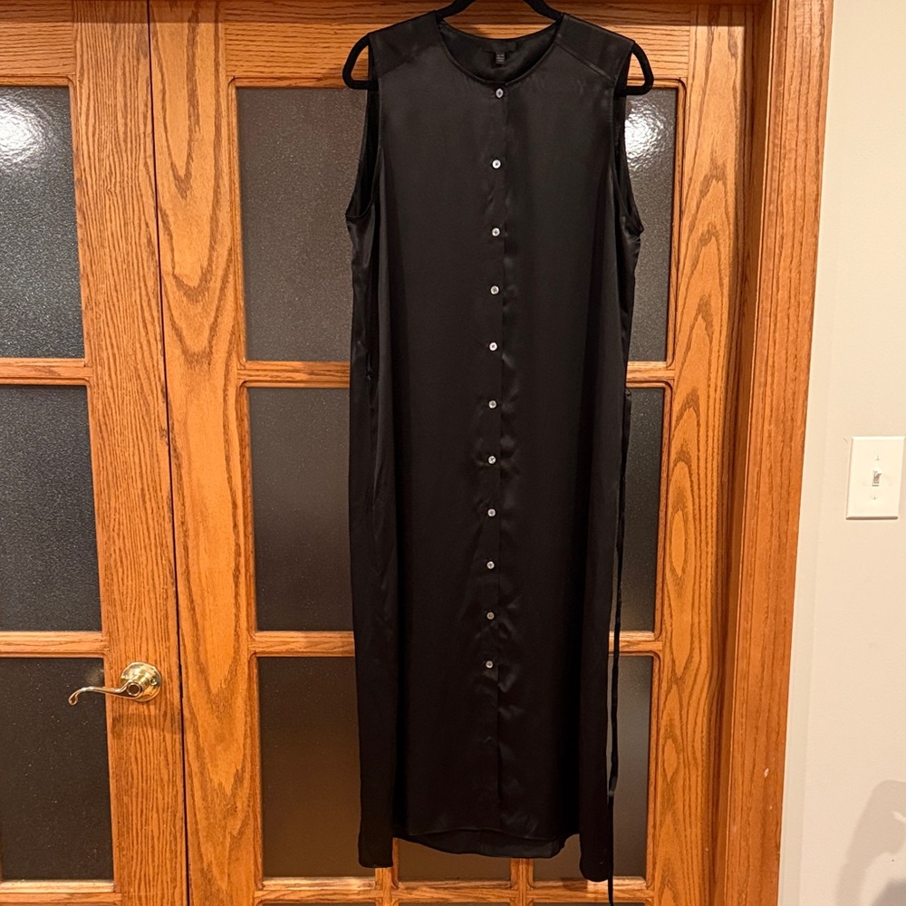 ATM Anthony Thomas Melillo Black Maxi Dress 100% Silk BNWT